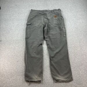 Carhartt Canvas Carpenter Pants Mens 40x32 (40x31) Dungaree Gray Workwear B151